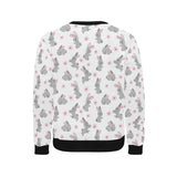 Watercolor cute rabbit pattern Men's Crew Neck Sweatshirt