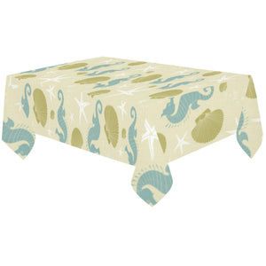 Seahorse shell starfish pattern background Tablecloth
