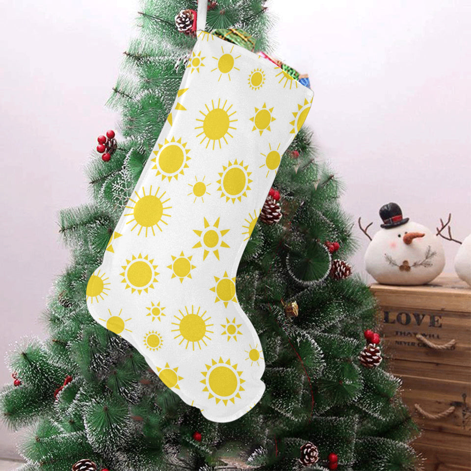 Sun pattern Christmas Stocking