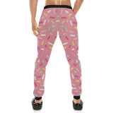 Pink donut glaze candy pattern Unisex Casual Sweatpants