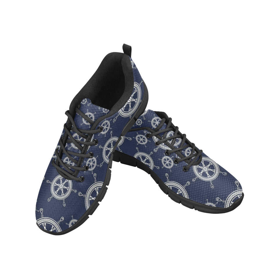 nautical steering wheel design pattern Women's Sneaker Shoes