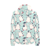 Cute Penguin pattern Men's Padded Hooded Jacket