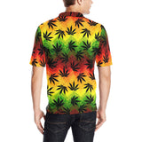 Canabis Marijuana Weed Pattern Print Design 03 Men's All Over Print Polo Shirt