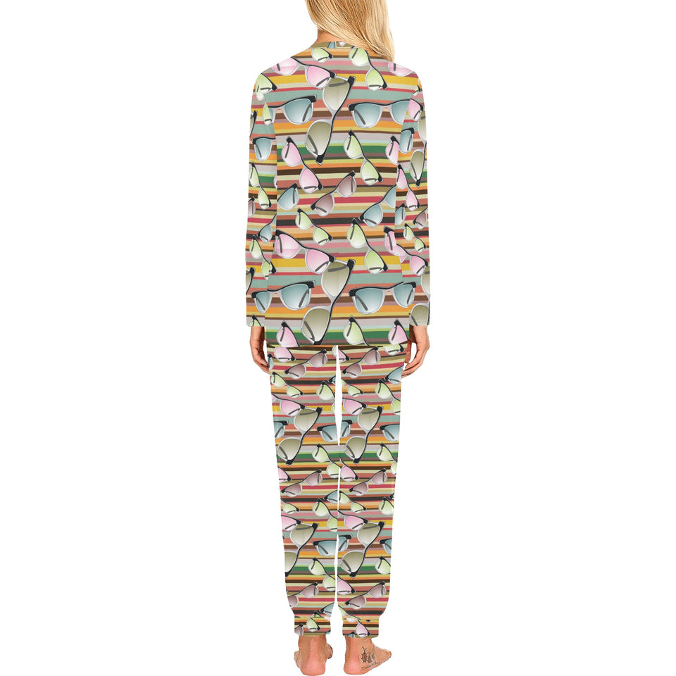 Sun Glasses Pattern Print Design 02 Women's All Over Print Pajama Set