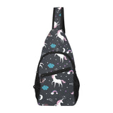unicorn rainbows moon clound star pattern All Over Print Chest Bag