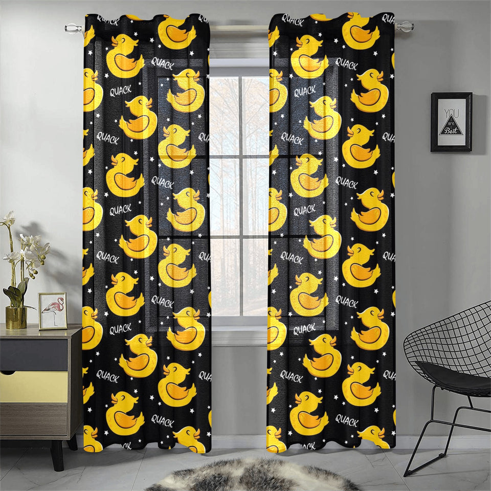 Duck Pattern Print Design 05 Gauze Curtain