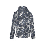 Piano Pattern Print Design 02 Women's Padded Hooded Jacket