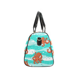 Octopuses sea wave background Travel Bag