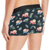 Cute sloths sleeping christmas ball santa hat patt Men's All Over Print Boxer Briefs Men's Underwear