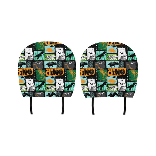 dinosaurs print pattern Car Headrest Cover