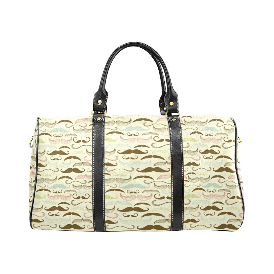 Mustache Beard Pattern Print Design 01 Travel Bag