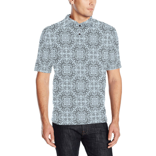Traditional indian element pattern Men's All Over Print Polo Shirt