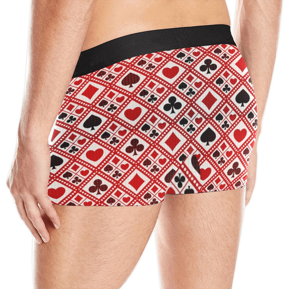 Casino Cards Suits Pattern Print Design 03 Men's All Over Print Boxer Briefs Men's Underwear