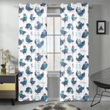 Pigeon Pattern Print Design 02 Gauze Curtain