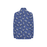 Seagull Pattern Print Design 03 Women's Long Sleeve Polo Shirt