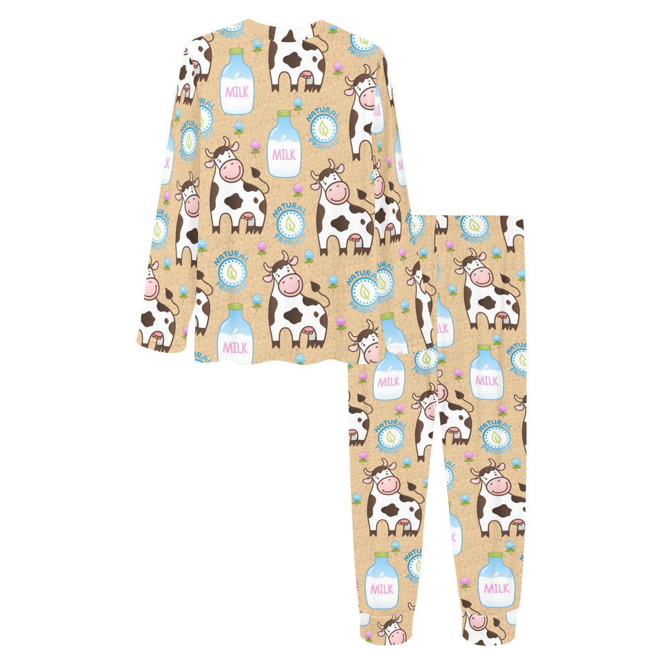 Cow bottle of milk pattern Women's All Over Print Pajama Set
