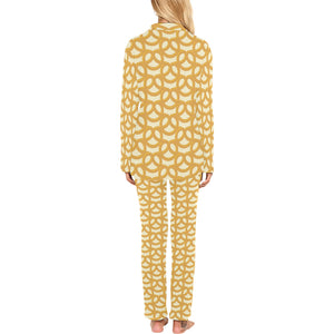 Pretzels Pattern Print Design 01 Women's Long Pajama Set