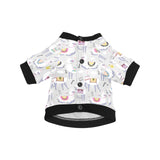 Cute Llama Alpaca pattern All Over Print Pet Dog Round Neck Fuzzy Shirt