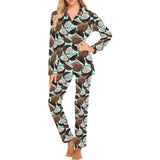 Coconut Pattern Print Design 03 Women's Long Pajama Set