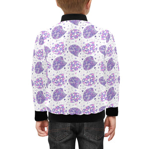 Hedgehog Pattern Print Design 05 Kids' Boys' Girls' Bomber Jacket