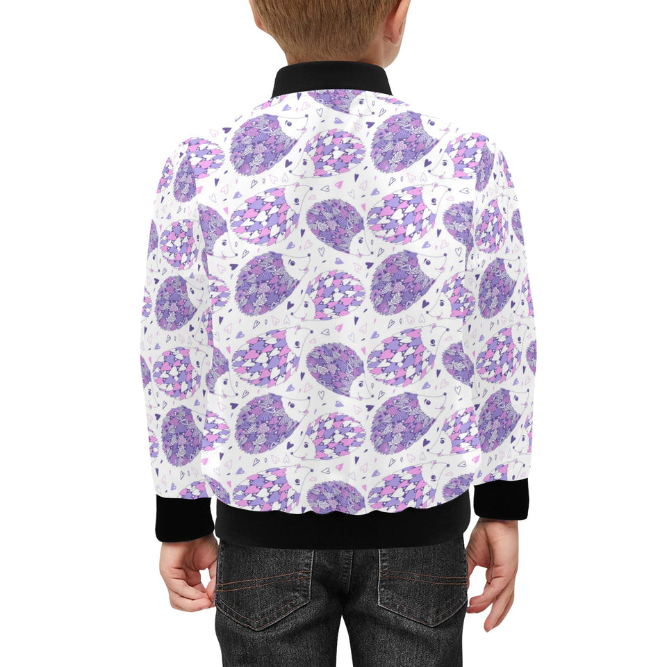 Hedgehog Pattern Print Design 05 Kids' Boys' Girls' Bomber Jacket