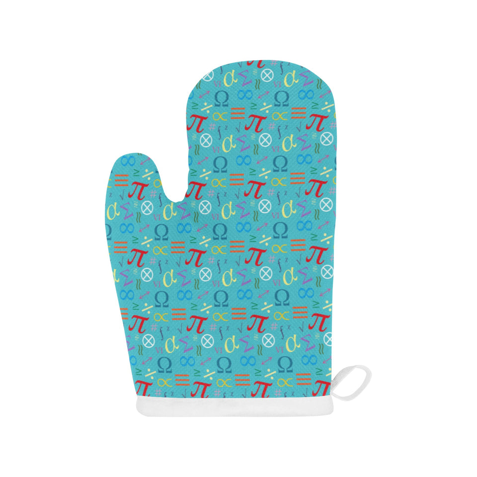Math Pattern Print Design 02 Heat Resistant Oven Mitts