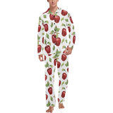 Red apples pattern Men's Long Pajama Set