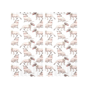 Bull Terrier Pattern Print Design 04 Gauze Curtain