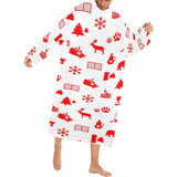 Canada Pattern Print Design 04 Blanket Robe with Sleeves