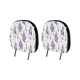 lavender flower design pattern Car Headrest Cover