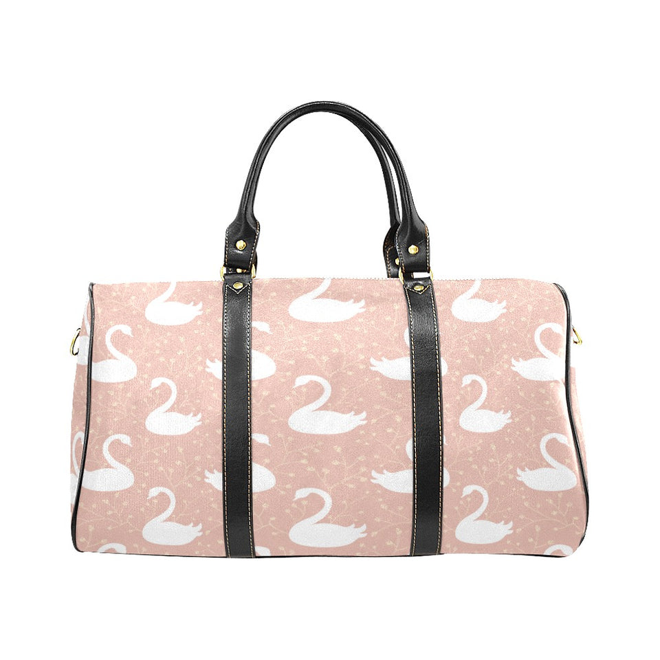 Swan flower light pink background Travel Bag