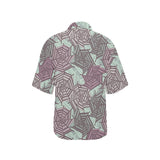 Spider web cobweb design color pattern Women's All Over Print Hawaiian Shirt