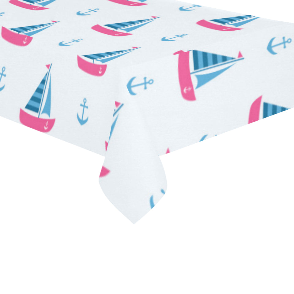 Sailboat anchor pattern Tablecloth
