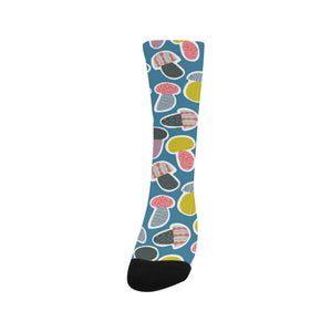 Colorful mushroom design pattern Crew Socks