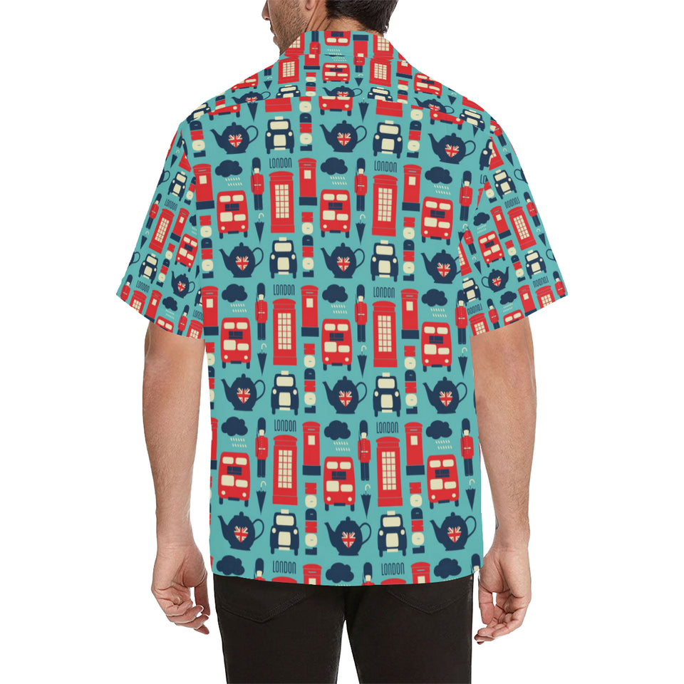 British Pattern Print Design 04 Men's All Over Print Hawaiian Shirt (Model T58)