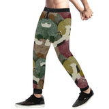 Japanese cranes flying forest dot pattern Unisex Casual Sweatpants