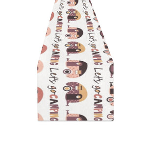Camper Van Pattern Print Design 01 Table Runner