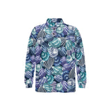 Shell design pattern Men's Long Sleeve Polo Shirt