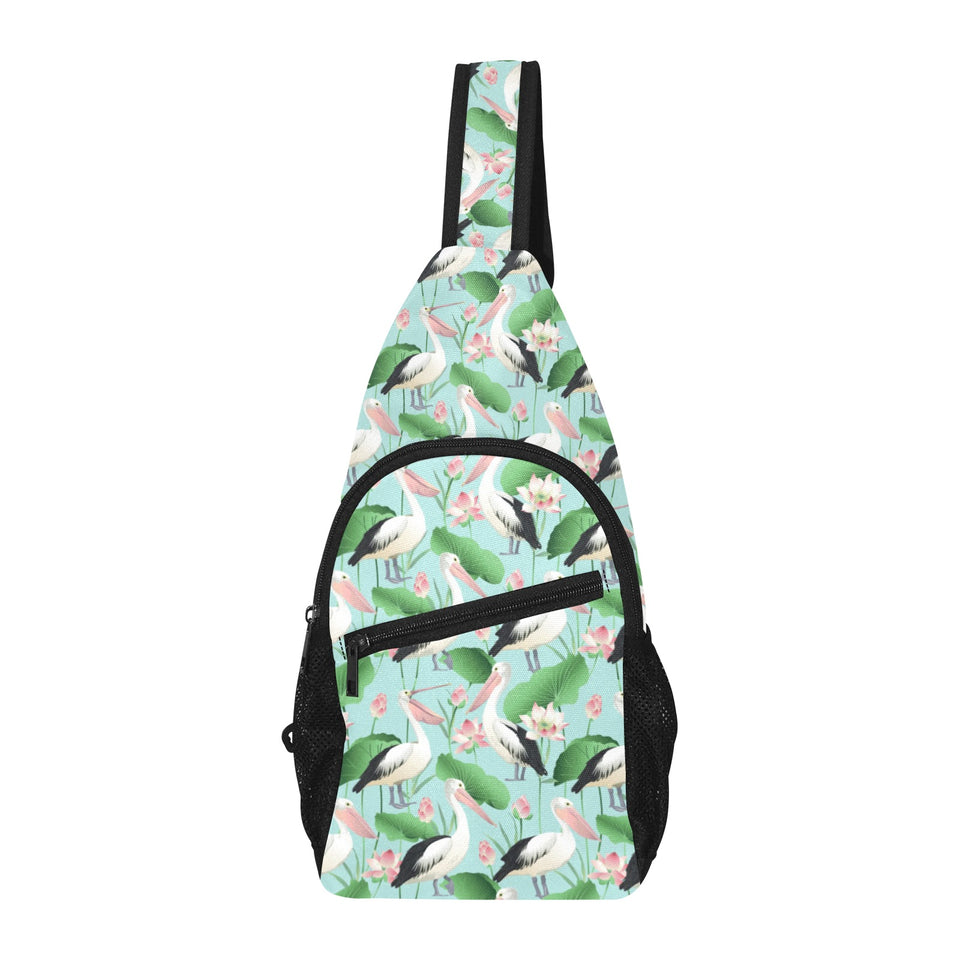 Pelican Pattern Print Design 01 All Over Print Chest Bag