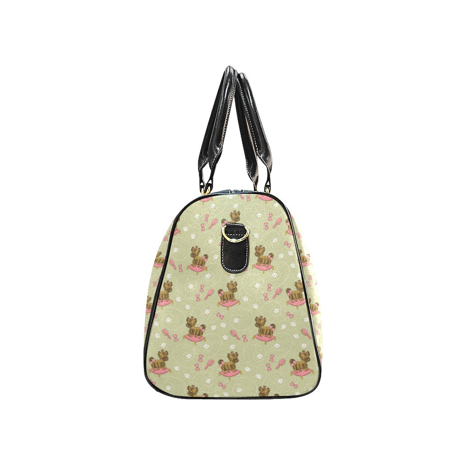 Yorkshire Terrier Pattern Print Design 01 Travel Bag