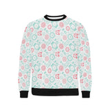 Clock time pattern blackground Men's Crew Neck Sweatshirt