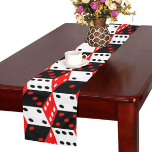 Dice Pattern Print Design 02 Table Runner