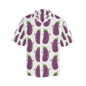 Eggplant Pattern Print Design 01 Men's All Over Print Hawaiian Shirt (Model T58)