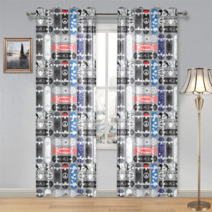 Skate Board Pattern Print Design 04 Gauze Curtain