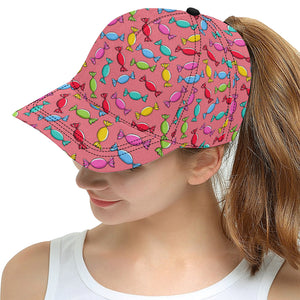 Colorful wrapped candy pattern All Over Print Snapback Cap