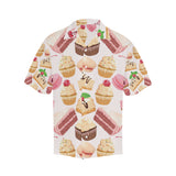 Cake cupcake sweets pattern Men's All Over Print Hawaiian Shirt