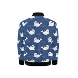 Cute white baby sea lion seal pattern Kids' Boys' Girls' Bomber Jacket