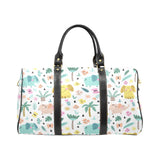 Cute elephants palm tree flower butterfly pattern Travel Bag