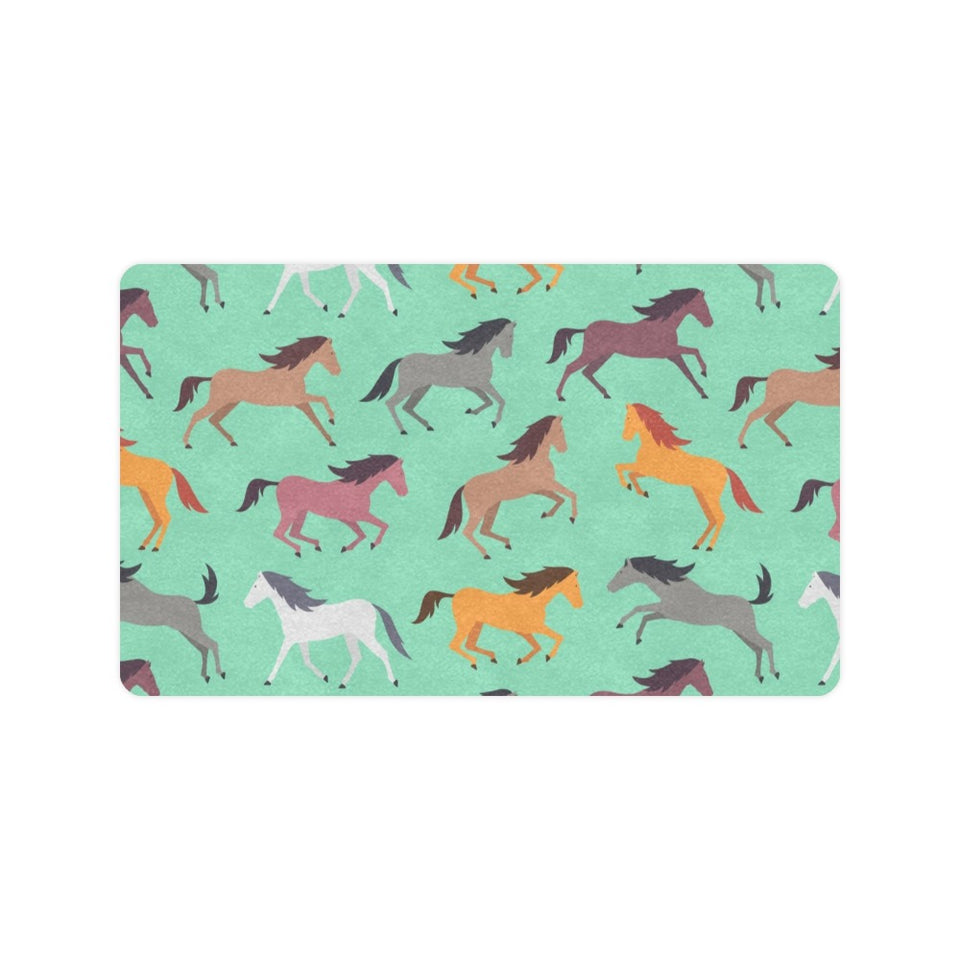 Colorful horses pattern Doormat