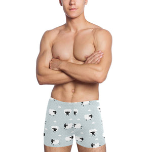 Sheep polka dot cloud pattern Men's Swimming Trunks